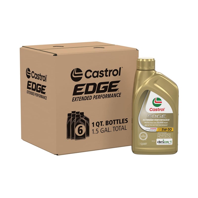 Castrol EDGE Extended Performance 5W30 Advanced Full Synthetic Motor Oil 1 Quart Pack of 6