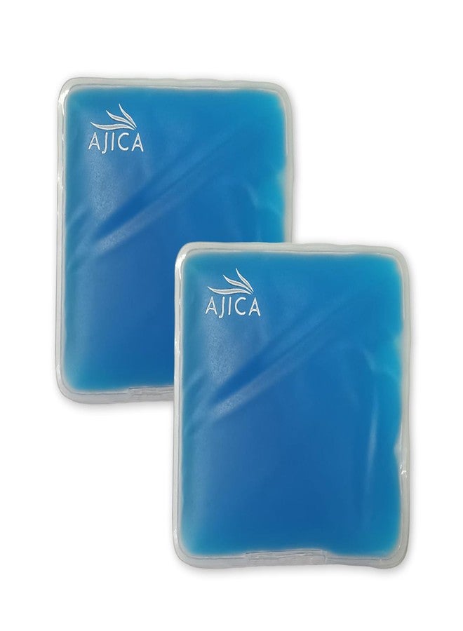 AJICA Reusable Hot & Cold Ice Pack for Pain Relief Soft and Flexible Gel for Injuries and Pain Relief | Cold Ice Gel Pack for Shoulders, Knee, Back and Neck (Hot & Cold Small-2) Pack of 2 - Image 1