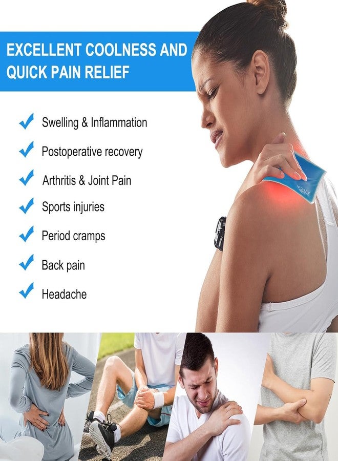 AJICA Reusable Hot & Cold Ice Pack for Pain Relief Soft and Flexible Gel for Injuries and Pain Relief | Cold Ice Gel Pack for Shoulders, Knee, Back and Neck (Hot & Cold Small-2) Pack of 2 - Image 5