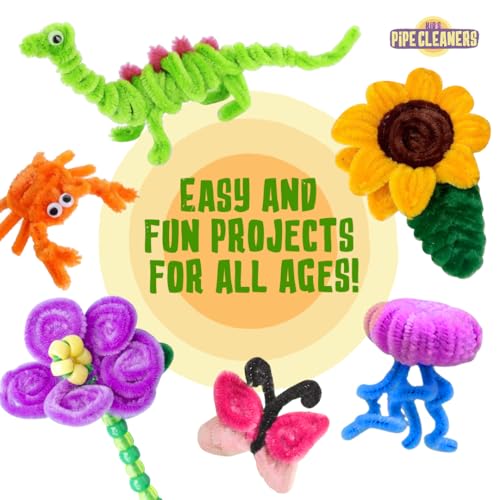 LOVA Pipe Cleaners for Crafts, 200 Count Multicolor 12 Inch Chenille Stems, Flexible Fuzzy Craft Sticks for DIY Projects, Classroom Activities, Decorations & Cleaning Narrow Gaps - Image 4