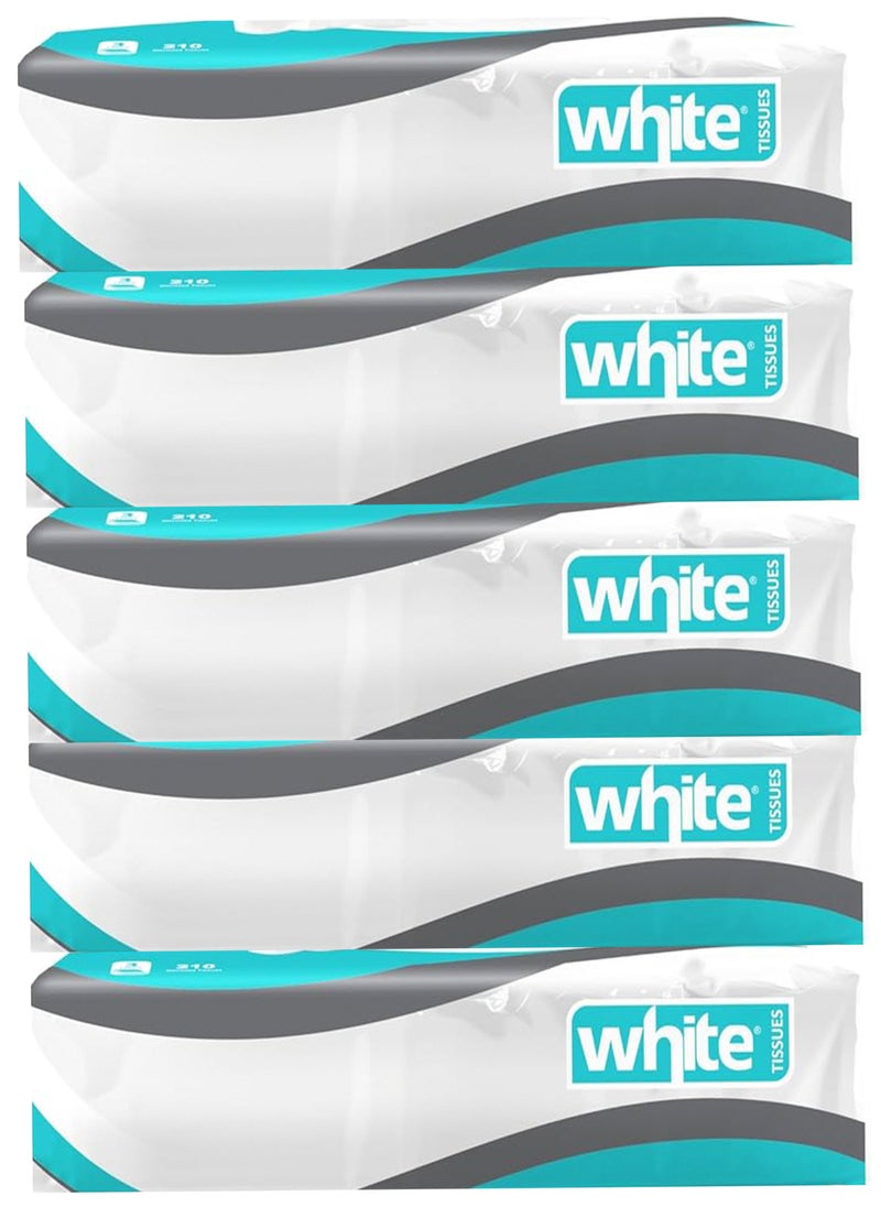 White White Softer Thicker And Extra Saver Tissues 210 Tissue 5Pc 