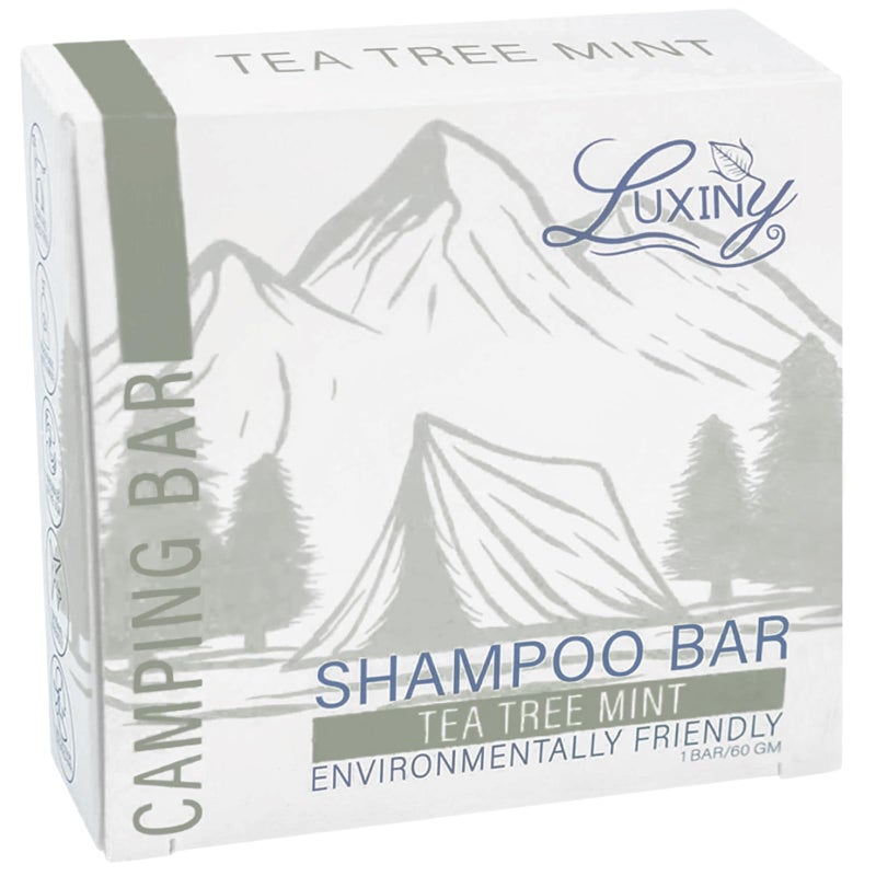 Luxiny Tea Tree Mint Shampoo Bar â€“ Vegan, Sulfate-Free, Made in the USA â€“ Refreshing Tea Tree & Mint Oils â€“ Up to 60 Washes â€“ Eco-Friendly & Travel-Friendly - Image 1