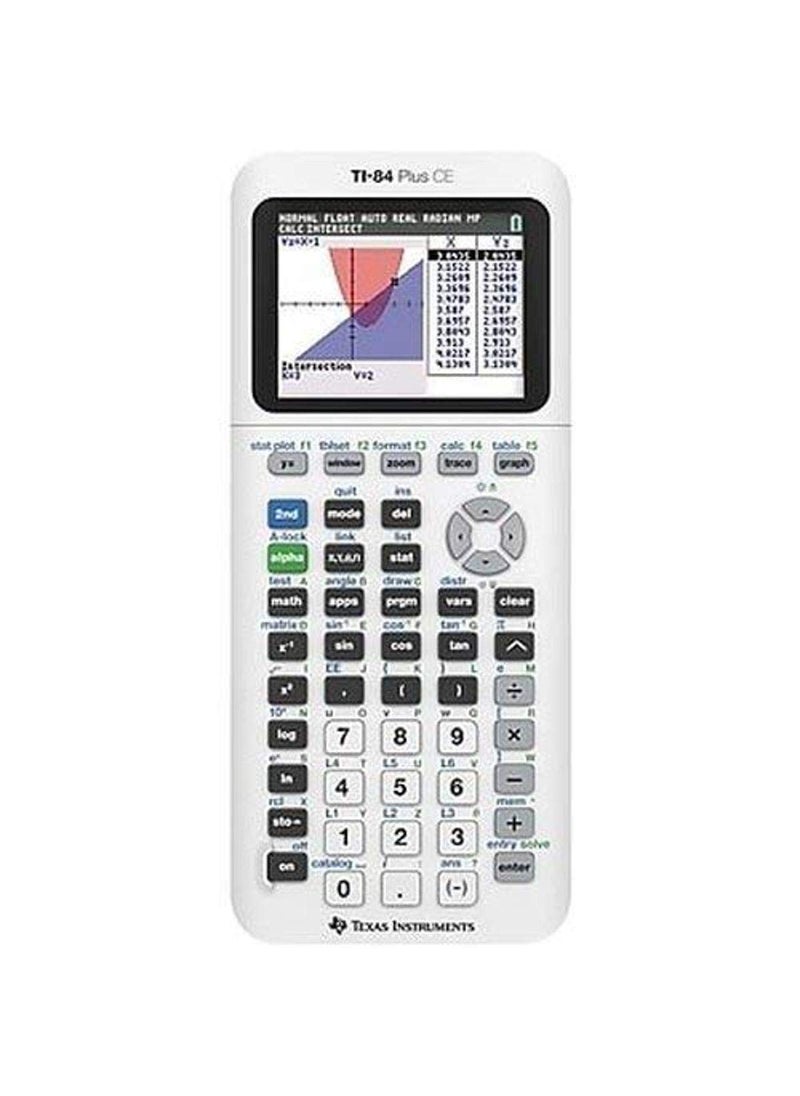 TEXAS INSTRUMENTS TI-84 Plus CE Color Graphing Calculator, White 