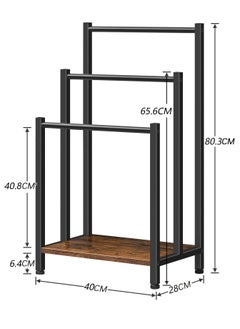 XiuWoo 3-Tier Large Capacity Freestanding Metal Folding Towel Rack, Anti-rust Coating Metal Ladder Towel Holder, Drying Stand, Bathroom Bath Organizer Rack, Home Dispaly Rack  - Image 5