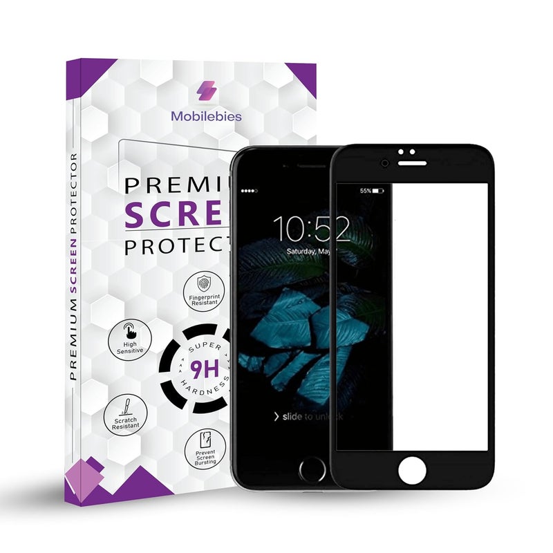 Mobilebies Premium Tempered Glass Screen Protector Guard For iPhone 6 / iPhone 6S (4.7 Inch, Pack of 1) | Edge to Edge Coverage With Easy to installation kit - Image 1
