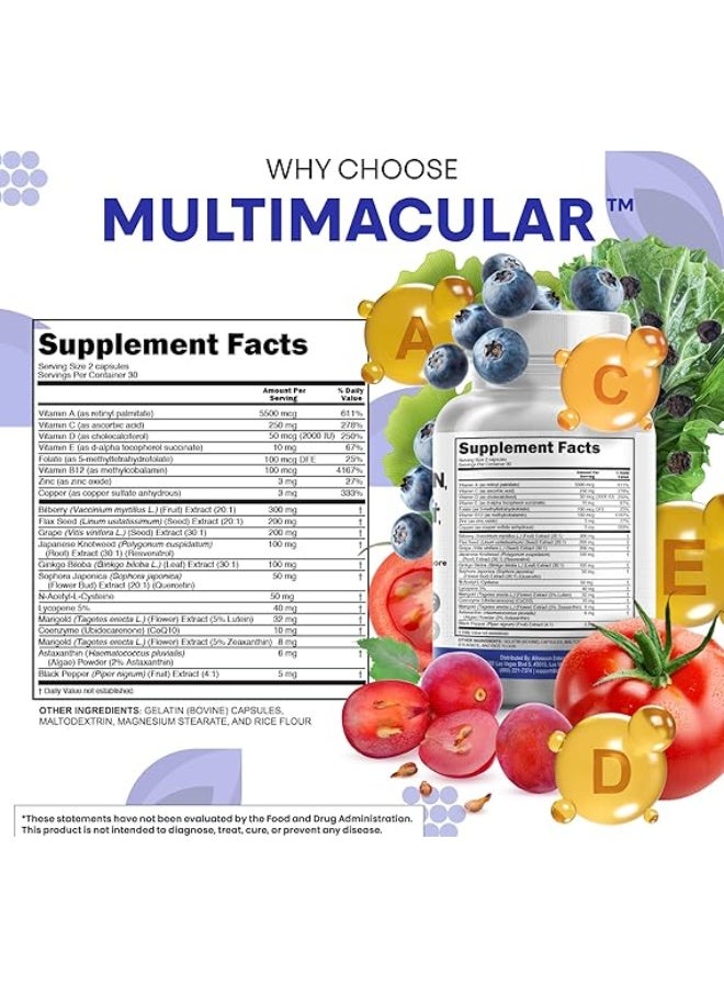 كلين نيوتراسيوتيكالز فيتامينات كلين نوترا للعين مع لوتين التوت البري وزياكسانثين ومكملات الليكوبين 40 ملغ ريسفيراترول بذور العنب استاكسانتين للعينين - دعم صحة العين فيتامين ومكملات معدنية - Image 5