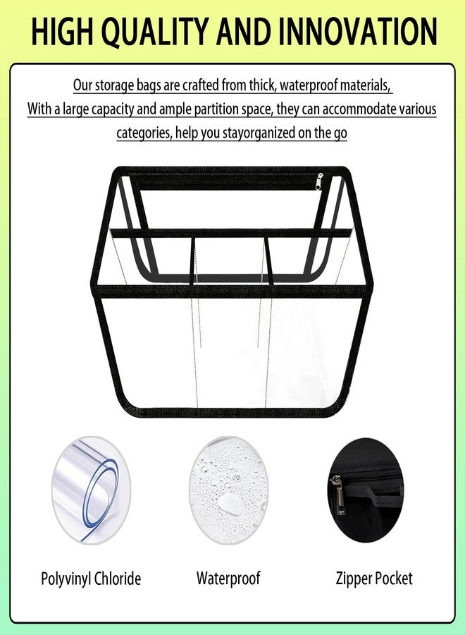 Kooterfun 6Pcs Clear Organizer Inserts for Bogg Bag X - Large Original Accessories 18.1x8.2x12.2in with Phone Holder & key Holder for Bogg bag & Other Rubber Beach Bag, Organizer & Divide Space - Image 5