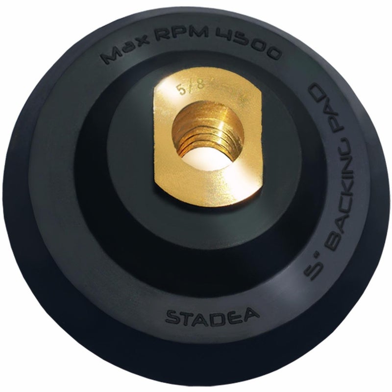 Stadea 5" Rubber Backer Pad/Rubber Backing Pad with Hook and Loop Backing Arbor 5/8" 11 - Image 1