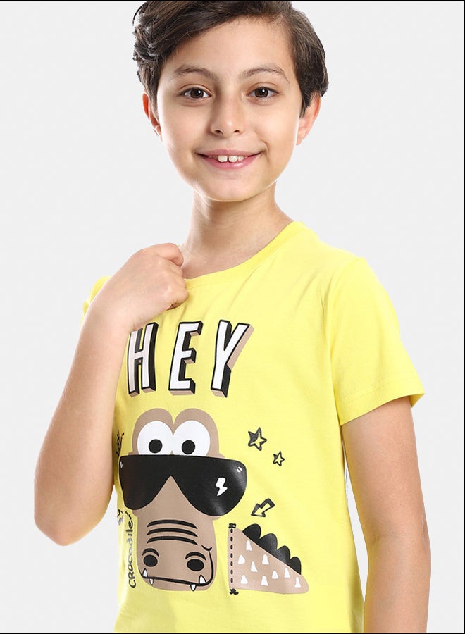 DIADORA Boys Printed Cotton T-Shirt - Image 4