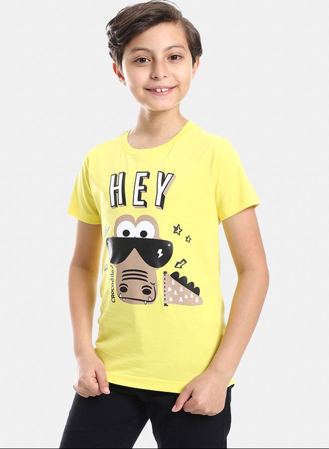 DIADORA Boys Printed Cotton T-Shirt - Image 2