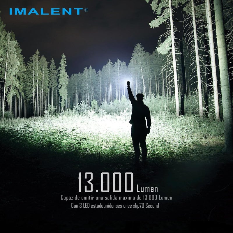 IMALENT MS03 Tactical Flashlight Super Bright EDC Flashlight 13000 Lumens -Use 3 Pcs CREE XHP70 2nd LEDs High Lumens Portable Flashlight Waterproof- For Camping, Hiking, Security And Emergencies - Image 2