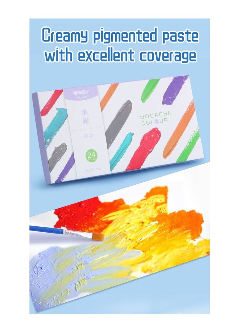 M&G - M&G Chenguang Set of 24 pcs Gouache paints M&G 12 ml - No:APL976G5 - Image 1