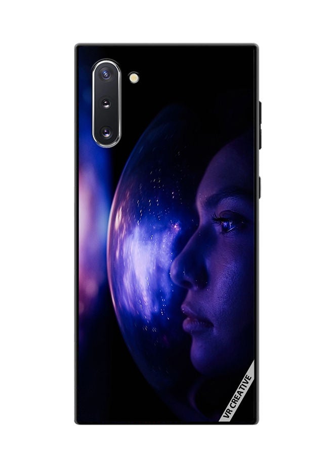 VR CREATIVE Protective Case Cover For Samsung Galaxy Note10 5G Woman Astronaut In Space On Planet Orbit Design Multicolour - Image 1