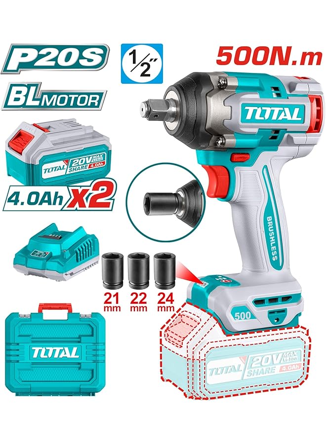 توتال مفتاح ربط لاسلكي Tiwli2050 - Image 2