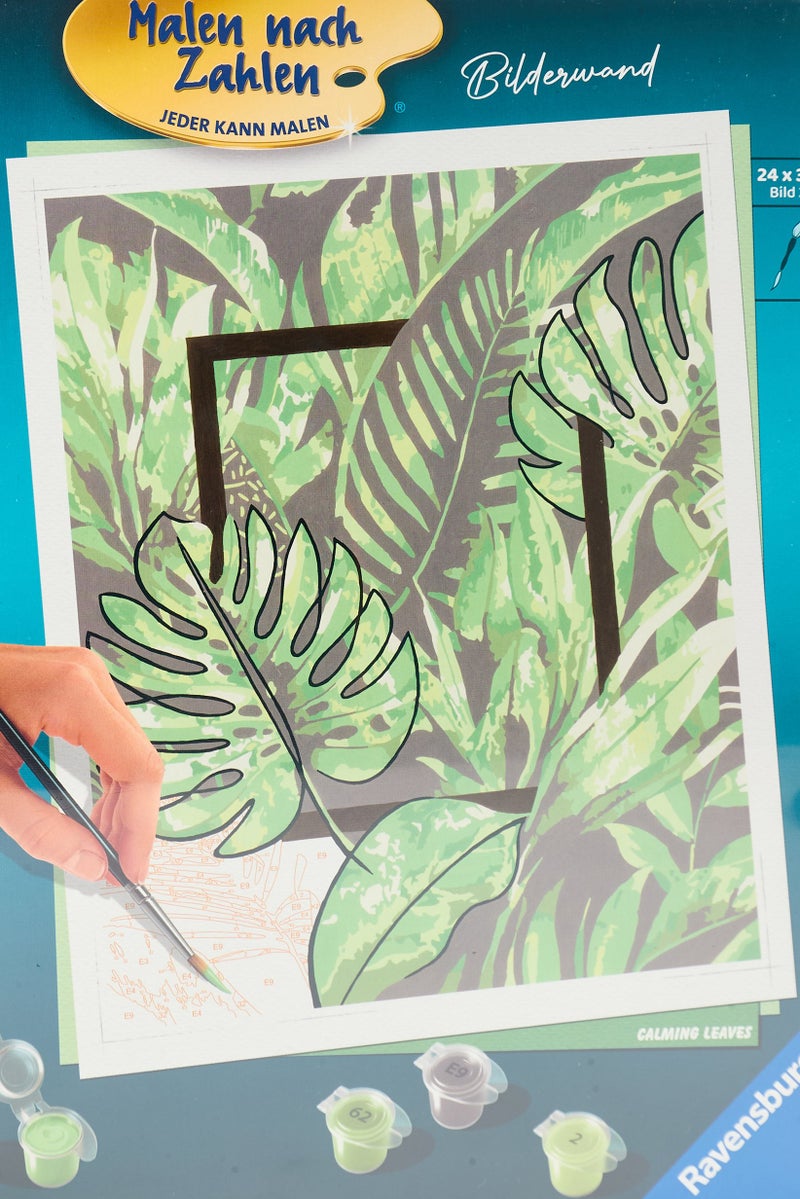 Ravensburger Pain By Number Calming Leaves Malen 20272, Green - Image 5