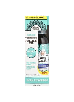 GuruNanda GuruNanda, Natural Whitening Pulling Oil, Coconut + Mint, 8 fl oz (237 ml)  - Image 1