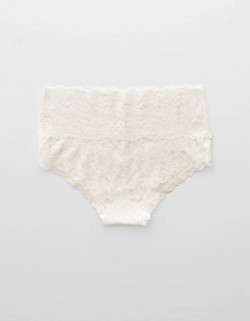 Aerie Show Off Rosey Lace Cheeky Underwear