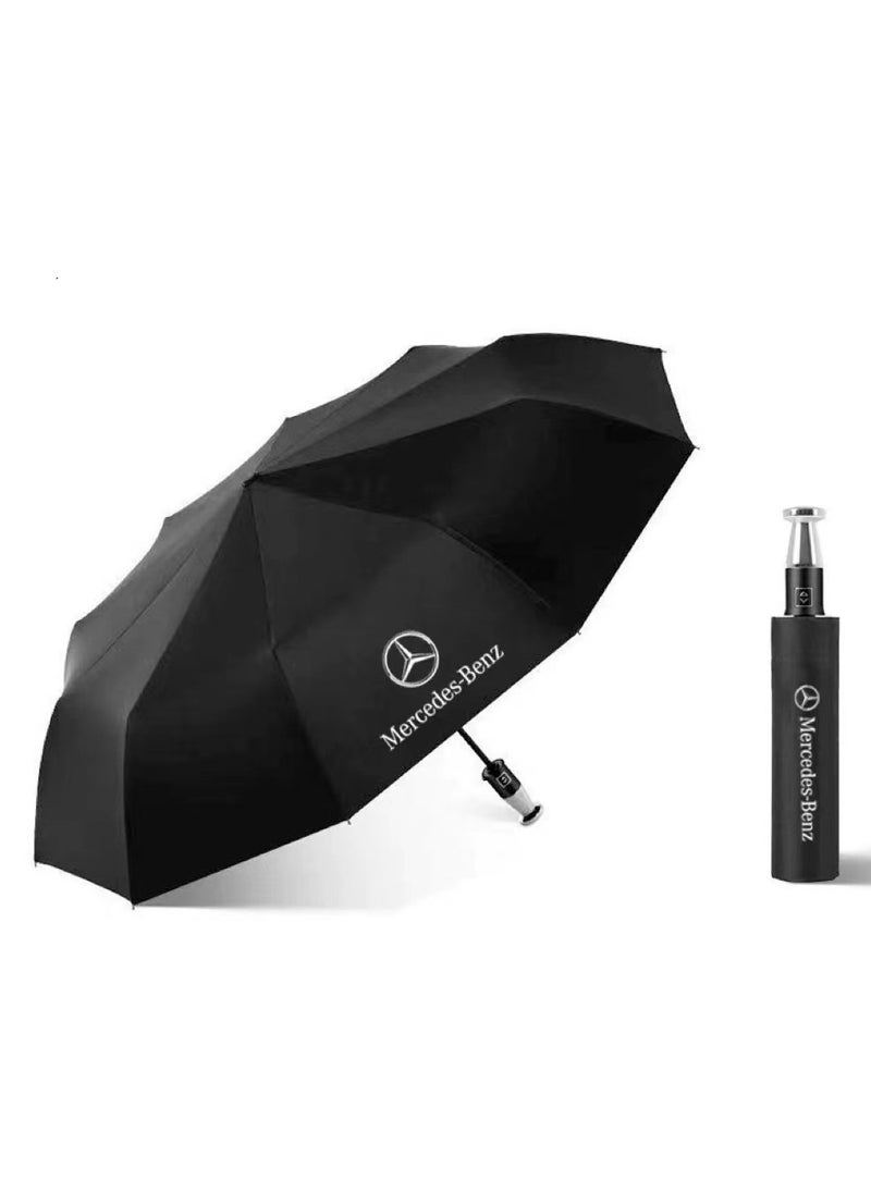 Mercedes-Benz - 4S Mercedes-Benz Auto Business Automatic Tri-fold Umbrella One-click Opening and Folding Gift Umbrella - Image 1