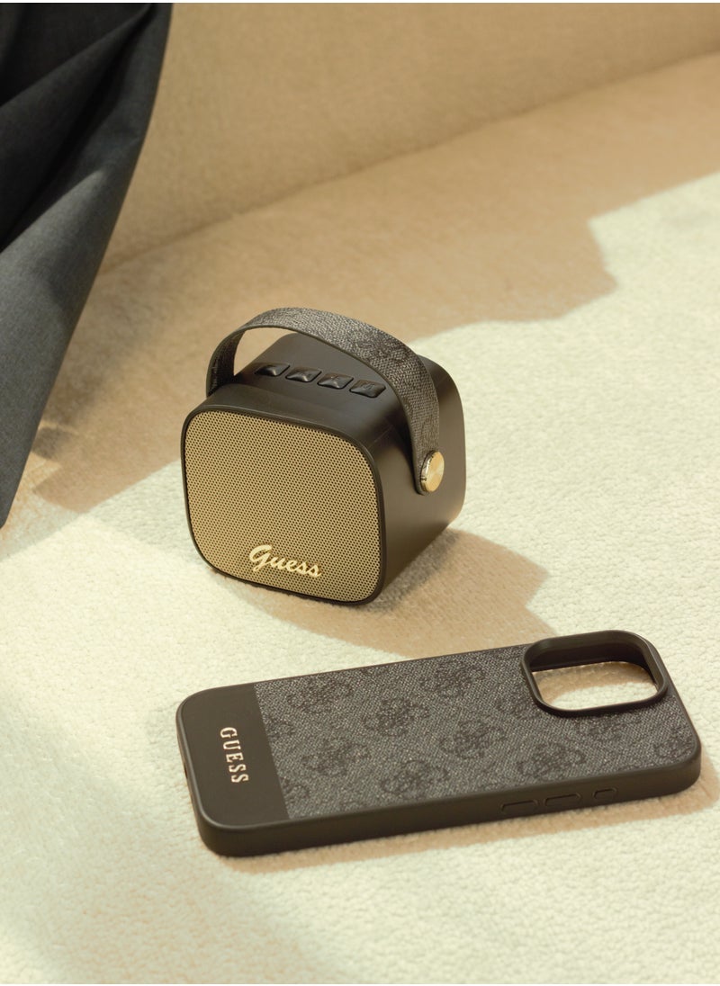GUESS - Portable wireless Bluetooth speaker, with strong and clear sound, suitable for home parties and trips, with an elegant design suitable for home decorations in Black. From Guess - Image 1