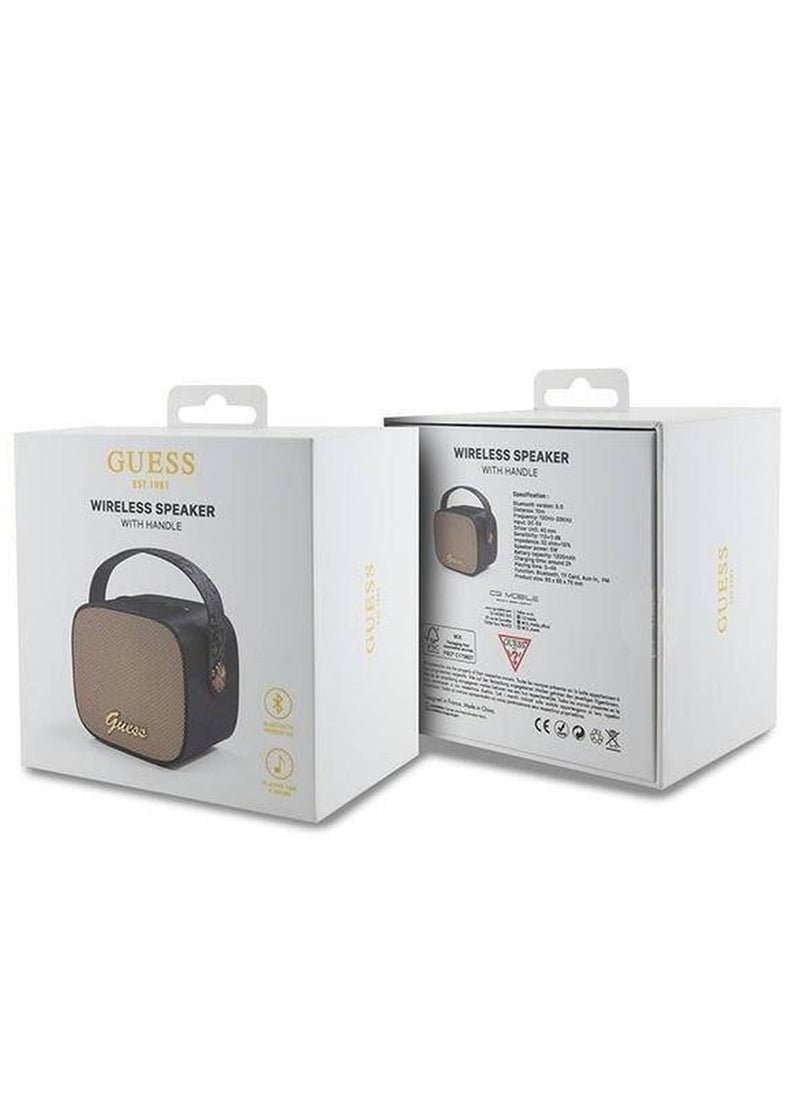 GUESS - Portable wireless Bluetooth speaker, with strong and clear sound, suitable for home parties and trips, with an elegant design suitable for home decorations in Black. From Guess - Image 1