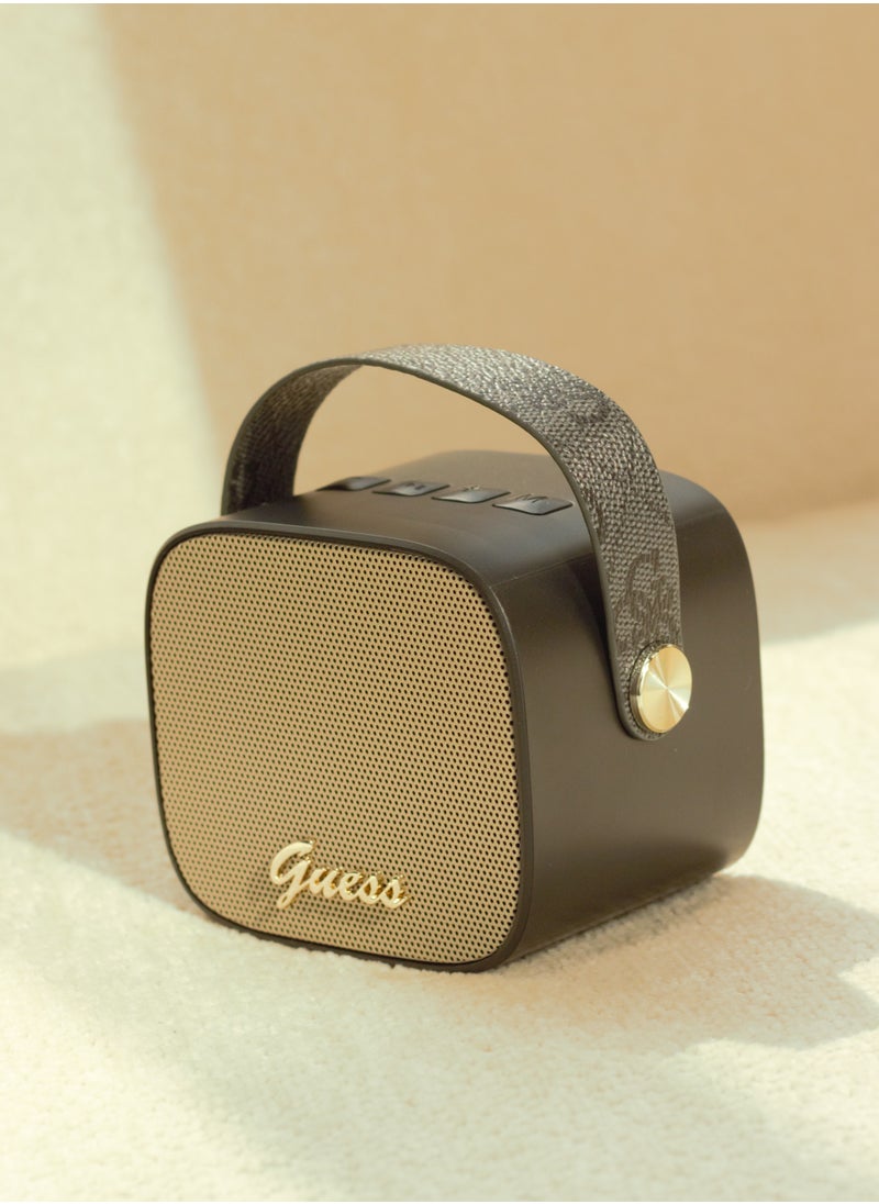 GUESS - Portable wireless Bluetooth speaker, with strong and clear sound, suitable for home parties and trips, with an elegant design suitable for home decorations in Black. From Guess - Image 1