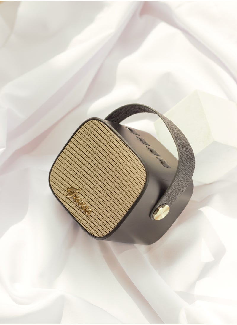 GUESS - Portable wireless Bluetooth speaker, with strong and clear sound, suitable for home parties and trips, with an elegant design suitable for home decorations in Black. From Guess - Image 1