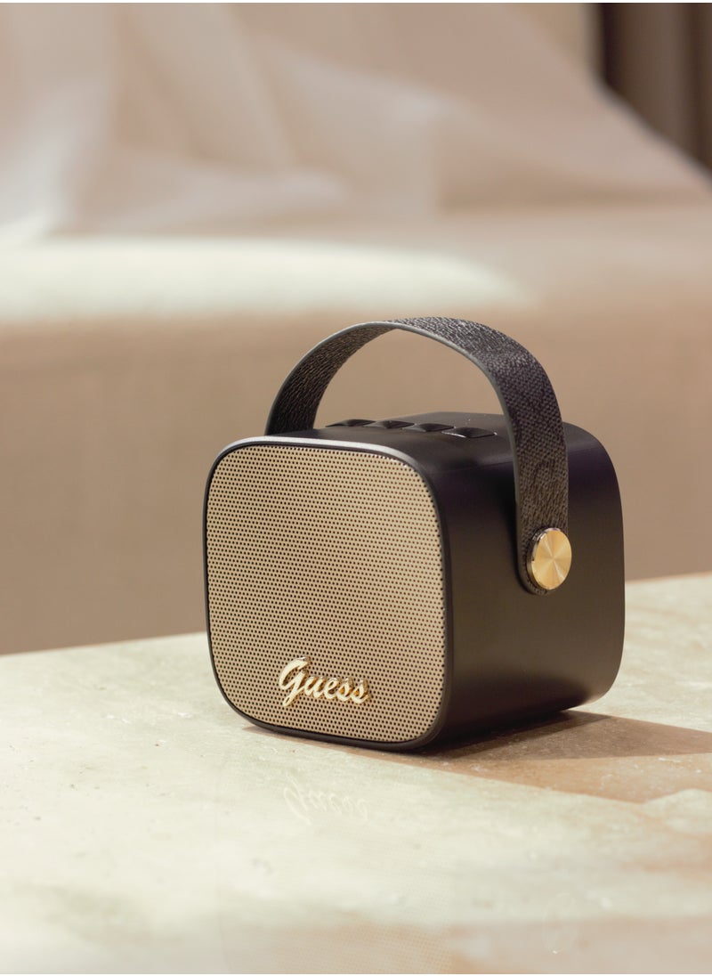 GUESS - Portable wireless Bluetooth speaker, with strong and clear sound, suitable for home parties and trips, with an elegant design suitable for home decorations in Black. From Guess - Image 1