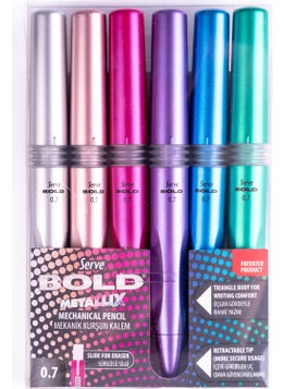 Serve Bold Mechanical Pencil - Metallic Colors - Set of 6  - Image 1