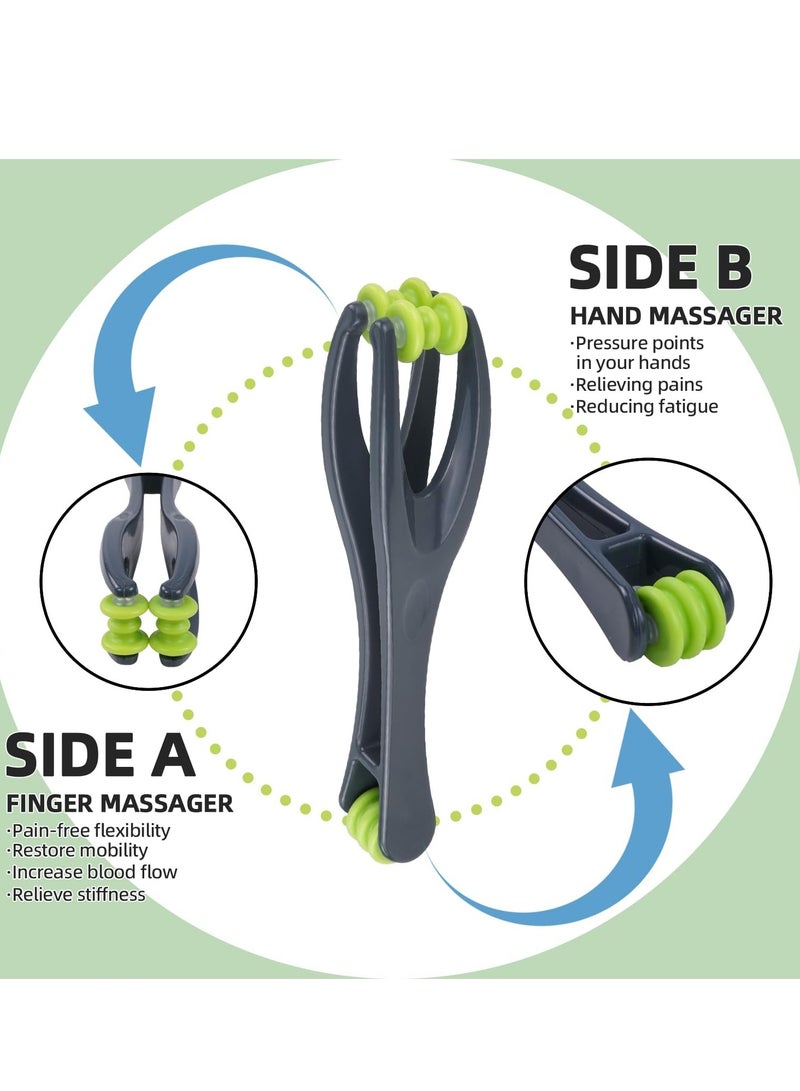 general 2-in-1 Finger u0026 Hand Massager Roller and 5 Pcs Acupressure Massage Rings for Finger Hand Massage, for Circulation, Stress, Arthritis and Hand Pain Relief,for Hands, Palm u0026 Wrist - Image 4