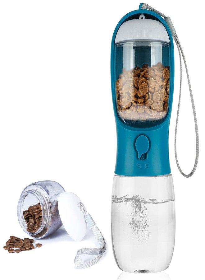 AVELORA Dog Water Bottle,Portable pet Water Bottle with Food Container,Outdoor Portable Water Dispenser for Cat,Rabbit,Puppy and Other Pets for Walking,Hiking,Travel(10oz) - Image 1