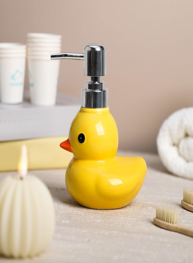 123Arts Ceramic Duck Soap Dispenser with Pump Soap Bottle or Lotion Bottle, 9 oz - Image 5