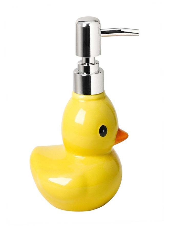 123Arts Ceramic Duck Soap Dispenser with Pump Soap Bottle or Lotion Bottle, 9 oz - Image 1