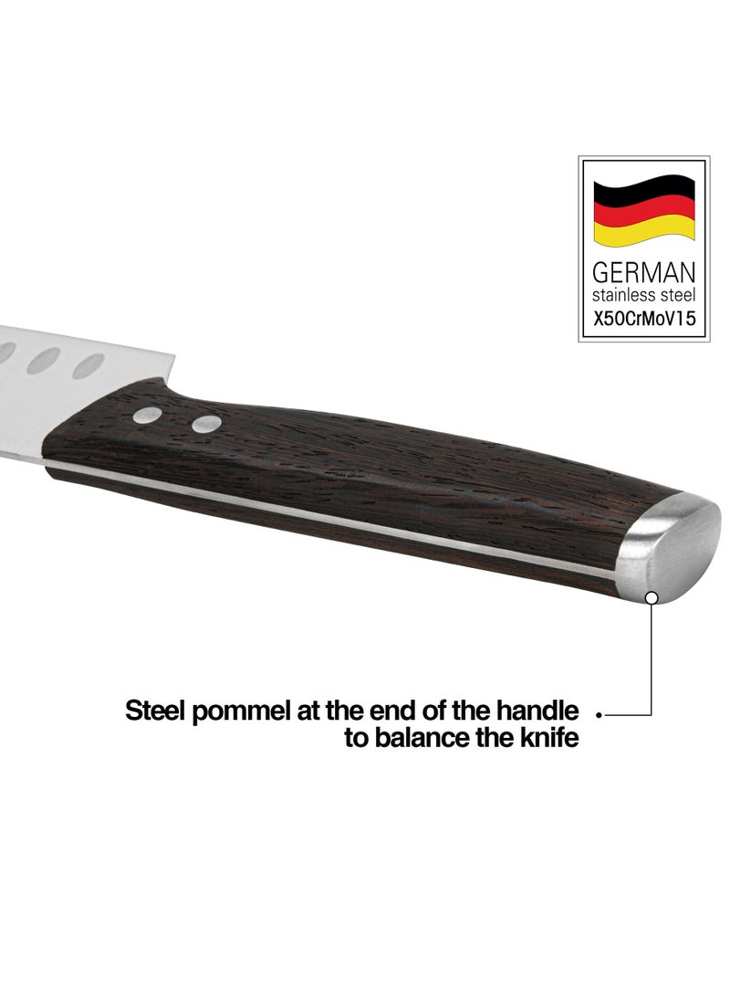 Fissman 7'' Santoku Knife  Ferdinand Series with Sharp Blade and Sturdy Non Slip Handle Minimalist Design Stainless Steel Suitable for Home Restaurant  - Image 4