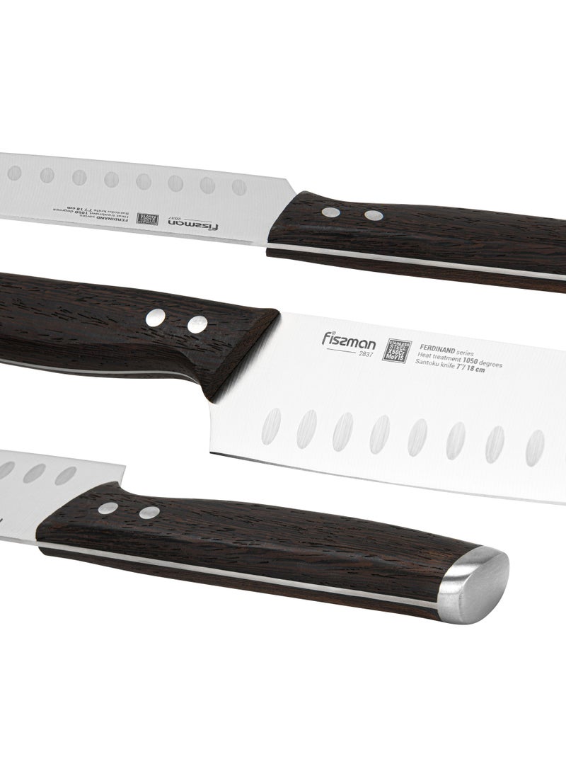 Fissman 7'' Santoku Knife  Ferdinand Series with Sharp Blade and Sturdy Non Slip Handle Minimalist Design Stainless Steel Suitable for Home Restaurant  - Image 5