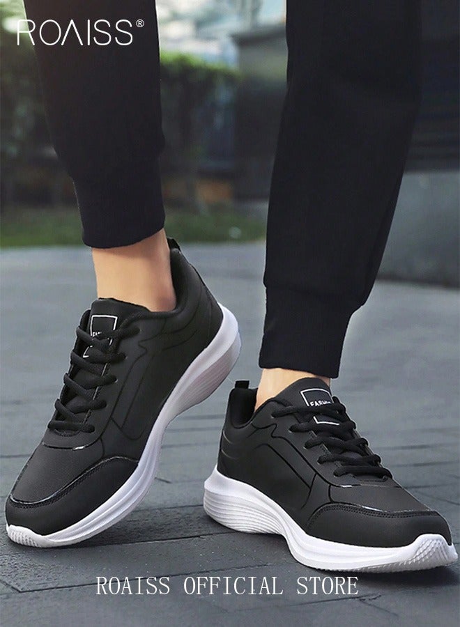 roaiss Men Stylish Low Top Sneakers, Lightweight Breathable Trainers for Men, Lace up Non Slip Sports Shoes, Shock Absorbing Athletic Shoes with Soft Lining, Suitable for Daily Wear, Running and Outdoor Activities - Image 1