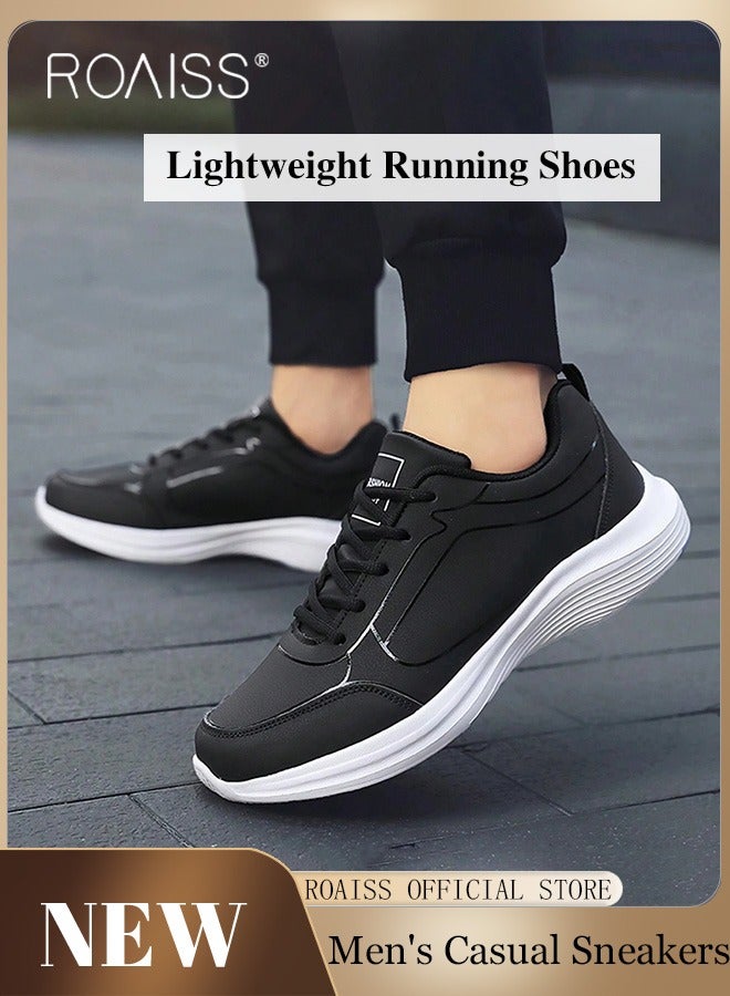 roaiss Men Stylish Low Top Sneakers, Lightweight Breathable Trainers for Men, Lace up Non Slip Sports Shoes, Shock Absorbing Athletic Shoes with Soft Lining, Suitable for Daily Wear, Running and Outdoor Activities - Image 2