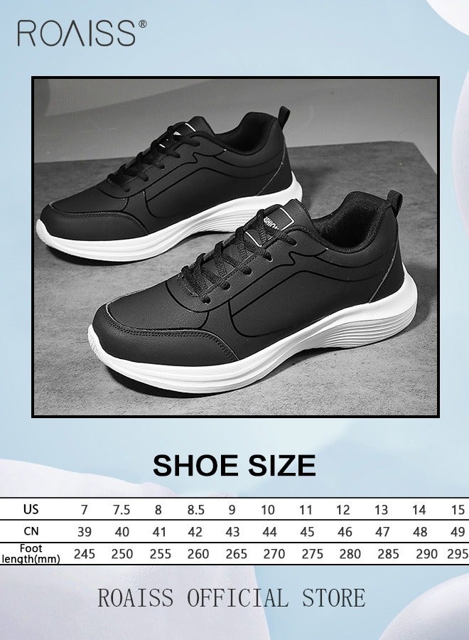 roaiss Men Stylish Low Top Sneakers, Lightweight Breathable Trainers for Men, Lace up Non Slip Sports Shoes, Shock Absorbing Athletic Shoes with Soft Lining, Suitable for Daily Wear, Running and Outdoor Activities - Image 3