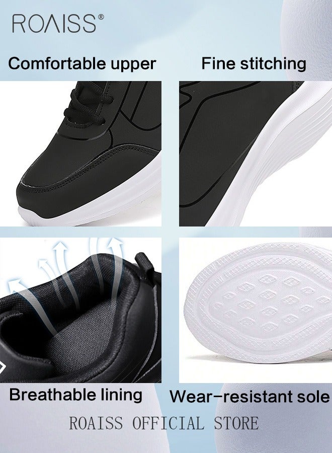roaiss Men Stylish Low Top Sneakers, Lightweight Breathable Trainers for Men, Lace up Non Slip Sports Shoes, Shock Absorbing Athletic Shoes with Soft Lining, Suitable for Daily Wear, Running and Outdoor Activities - Image 4