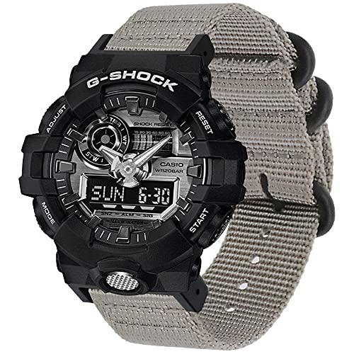 Lijinlan Nylon Replacement Strap for Casio G-Shock Watch Model DW-5600E, DW-5600, DW-5600BB, DW-5700, DW-6900, GW5610, DW-D5500 Series Accessory(Silver) - Image 2