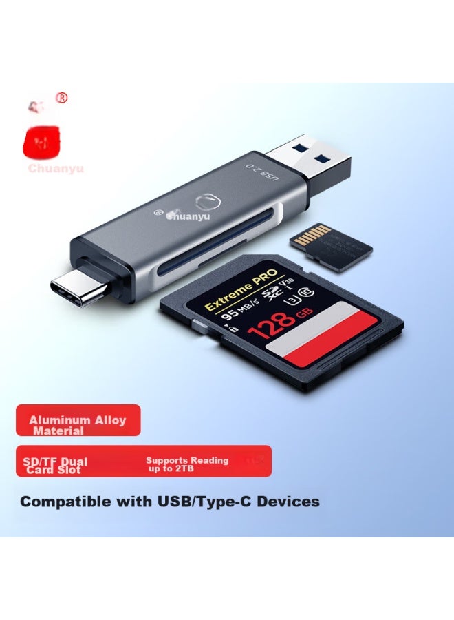 Chuanyu Usb High-speed Sd/tf Card Reader, Type-c Dslr Camera Storage Card, Dash Cam, Drone, Computer, Apple 15 Phone Memory Card, Multi-functional All-in - Image 1