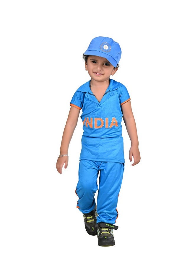 BookMyCostume BookMyCostume Indian Cricket Team Cricketer Boys Sports Fancy Dress Costume Adults S-M  - Image 1