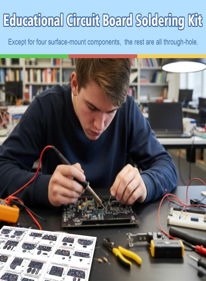 مجموعة أدوات تدريب على لحام محاكاة قيادة السيارات، نظام تحكم سيارات MIOYOOW DIY مع ناقل حركة، أضواء وشاشة OLED، مشروع لحام إلكتروني لمحاكاة قيادة السيارات STEM للتعلم المدرسي - Image 3