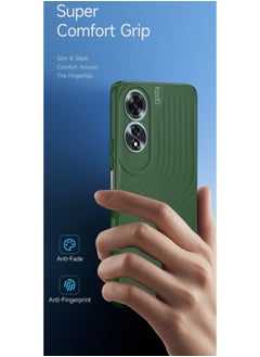 Gear4 Soft Liquid Silicone With Wavey Texture Case Cover For Oppo A60 4G 2024 Gear4 Dark Green  - Image 2