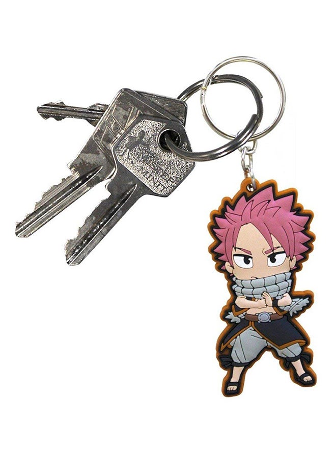 Abysse Corp Fairy Tail Natsu PVC Keychain Silver/Pink/Beige - Image 2
