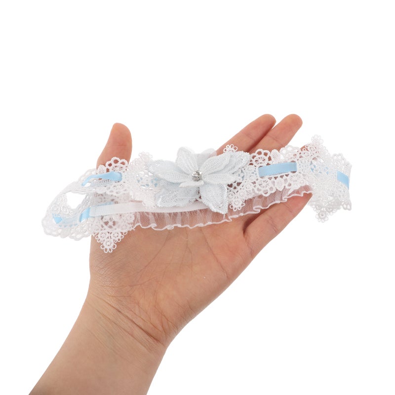 1 Pair Bridal Lace Floral Garters for Wedding Bride Leg Garters Elastic Leg Band Women Costume Accessories Stretch Leg garters - Image 3