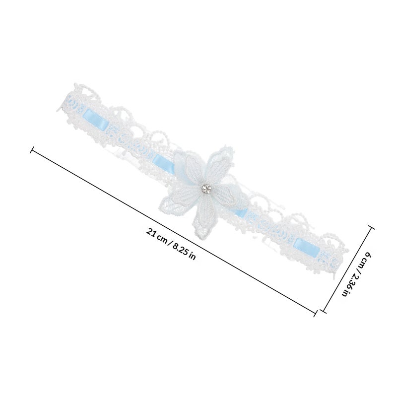 1 Pair Bridal Lace Floral Garters for Wedding Bride Leg Garters Elastic Leg Band Women Costume Accessories Stretch Leg garters - Image 2