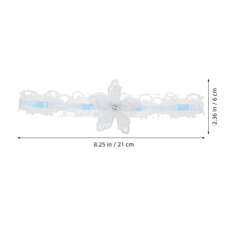 1 Pair Bridal Lace Floral Garters for Wedding Bride Leg Garters Elastic Leg Band Women Costume Accessories Stretch Leg garters - Image 4