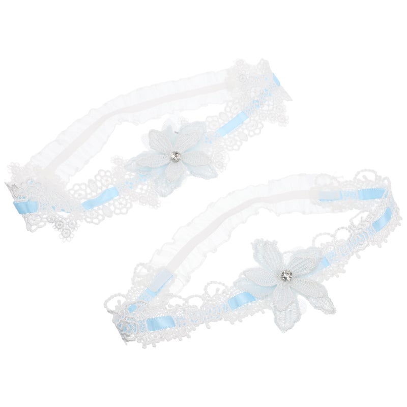 1 Pair Bridal Lace Floral Garters for Wedding Bride Leg Garters Elastic Leg Band Women Costume Accessories Stretch Leg garters - Image 5