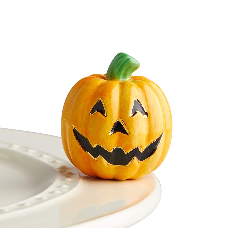 nf nora fleming Nora Fleming Jack O Lantern  HandPainted Ceramic Halloween Decor  Fall Minis for The Home and Office 