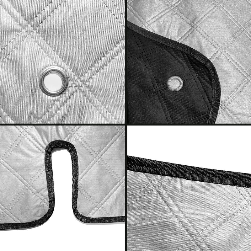 LC-AUTO Car Windshield Cover Sunshade for T5 T6 - Silver and Black Thermal Blind - Image 5